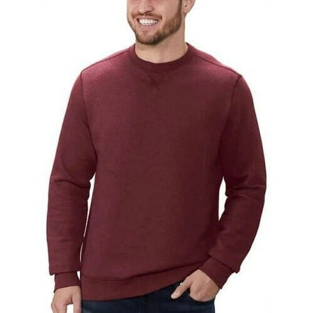 G.H. Bass & Co Mens Crewneck Pullover Sweatshirt, Corazon Heather purple Size L