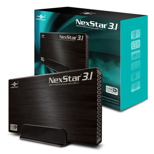 Vantec NexStar 3.1 NST-370A31-BK - Boîtier de Rangement - 3.5" - SATA 6Gb/S - USB 3.1 (Gen 2) - Noir