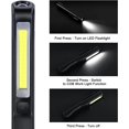 thumbnail image 2 of Luz de trabajo LED recargable de 200 lúmenes COB, lámpara de mecánico, linterna ultrapotente, lámpara de inspección para coche, garaje, taller, bricolaje, camping, con cable USB y clip (negro), 2 of 5