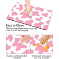 thumbnail image 5 of Dog Food Mats for Floors, 16"x24" Non-Slip Super Absorbent Pet Food Mat, Dishwasher Dog Mat for Food and Water, Cute Rubber Pet Feeding Mat for Dog Cat(Pink Cow), 5 of 6