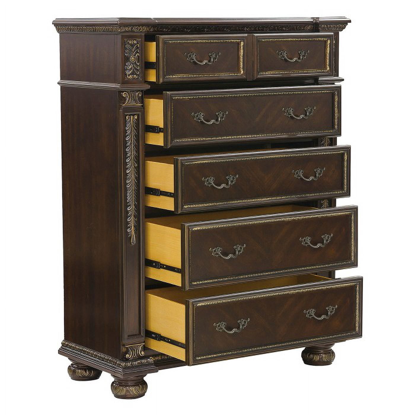 Old-World European style Elegant Catalonia Collection Chest - Cherry Red.