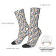 thumbnail image 4 of KLL Colorful Lightning Bolts Print Cool Socks Men's Women's Crew Socks Funny Crazy Novelty Stockings, 4 of 6