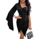 thumbnail image 5 of Txlixc Vestido ajustado para mujer Sólido Hombro único Cuello en V Manga larga Vestido Club Bag Txlixc moda, 5 of 7