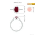 thumbnail image 4 of ANGARA Natural Oval 1.25 ct Ruby Halo Engagement Ring in 14K White Gold for Women (Size-8x6mm) | July Birthstone, Birthday, Anniversary, Jewelry Gift for Women | Natural Ruby Ring, 4 of 8