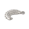 thumbnail image 2 of Non-Tarnish 304 Stainless Steel Pendants Feather Charms Stainless Steel color 24x15x2mm Hole: 1.6mm 304 Stainless Steel, 2 of 3