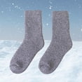 thumbnail image 2 of Yuanlong Womens Socks Winter Thermal Solid Color Thick Knit Mid Calf Socks For Indoor Outdoor Hosiery Cozy Soft Crew Socks, 2 of 4