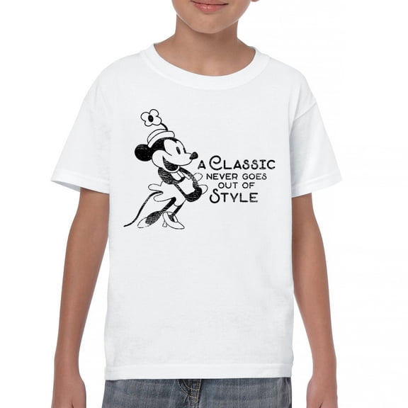 A Classic Never Goes Out of Style Youth T-shirt Vintage Steamboat Willie Retro Timeless Cartoon Riverboat 1928 Kids