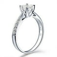 thumbnail image 4 of Fascinating Diamond Wedding Ring 0.50 Carat Princess Cut Diamond Moissanite on 10k White Gold, 4 of 4