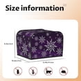 thumbnail image 5 of Honeii Snowflake Gradient Purple Print 4 slice Toaster Cover, Two Slice Toaster Dust-proof Cover For Kitchen Small Appliance and Fingerprint Protection, 5 of 7