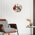 thumbnail image 3 of 14 Inch Wall Clock Battery Operated Silent Clock Decorative for Office, Kitchen, Outdoor, Living Room，Winter Red Color Birds Snow Picture, 3 of 4