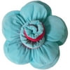 Large Flower Plush Pillow, Blue