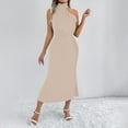 thumbnail image 4 of Vestido sin mangas con cuello alto y hombros descubiertos para mujer - Elegante conjunto informal para fiesta - Prenda versátil para primavera y otoño - Tallas XS-XL, 4 of 8