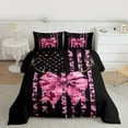 thumbnail image 2 of Homewish Pink Bow Knot 2pcs Bedding Comforter Set for Children Girls Female,Abstract Camouflage Twin Comforter Sets,USA Flag Breathable Bedding Set,Lightweight Room Decor,Reversible, 2 of 8