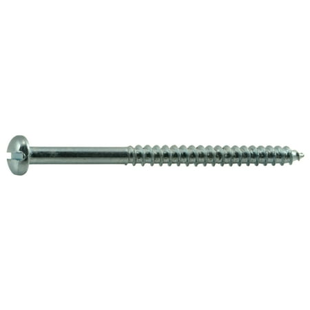 

#12 x 3 Zinc Plated Steel Slotted Round Head Wood Screws WSRS-251