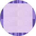 thumbnail image 1 of Ahgly Tapis Rond Lavable en Machine Intérieur Transitionnel Rose Pervenche, 3 Pieds Rond, 1 of 7