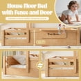 thumbnail image 5 of Jopath Full Size Floor Bed with Guardrails and Roof, Kids House Floor Bed with a Small Built-in Tray for Boys Girls Natural, 5 of 9