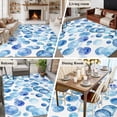 thumbnail image 5 of Blue Ocean Bubble Area Rugs 8'x10', Washable Small Throw Rugs for Living Room Patio, Watercolor Sea Bubble Summer Indoor Outdoor Rug Non-Slip Low Pile Carpet Runner Reversible Floor Mats, 5 of 8