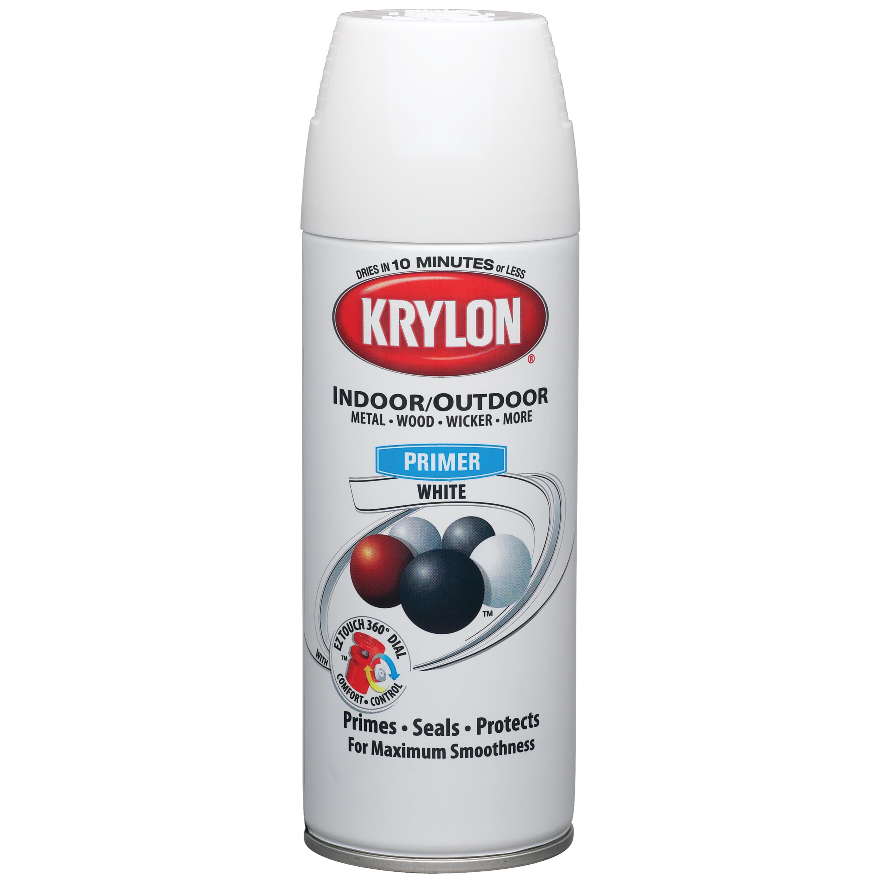 Krylon Indoor/Outdoor Spray Primer, 12 oz., White