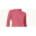 thumbnail image 2 of Karen Scott Women's Cotton Turtleneck Sweater Pink Size L, 2 of 3