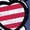 HEATHER NAVY, variant on Disney - Minnie Flag Glasses - Toddler Girls Fitted Short Sleeve T-Shirt