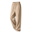 thumbnail image 5 of Men Fleece Sweatpants, Drawstring Sweatpants For Men, Straight Leg Sweatpants, Solid Color Elastic Waist Trousers For Daily Casual Lounging And Weekend Activities, 5 of 8