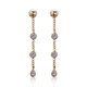 thumbnail image 1 of Aretes de oro 14k GIALLO Broquel Gotas de agua de oro amarillo con circonias brillantes, 1 of 5