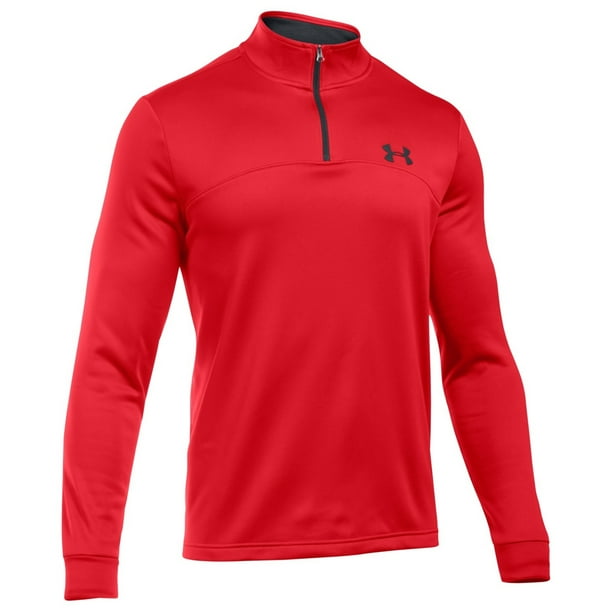 Under Armour Sueter de forro polar para hombre color rojo pequeno Under Armour Pull over Walmart en linea