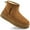Brown, variant on Ecetana Snow Boots for Women Winter Warm Ankle Boots Cozy Short Bootie With Side Zipper