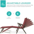 thumbnail image 3 of YYEAN Set of 2 Outdoor Patio Chaise Lounge Chair Adjustable Reclining Folding Pool Lounger for Poolside, Deck, Backyard w/Steel Frame, 250lb Weight Capacity-Red, 3 of 7