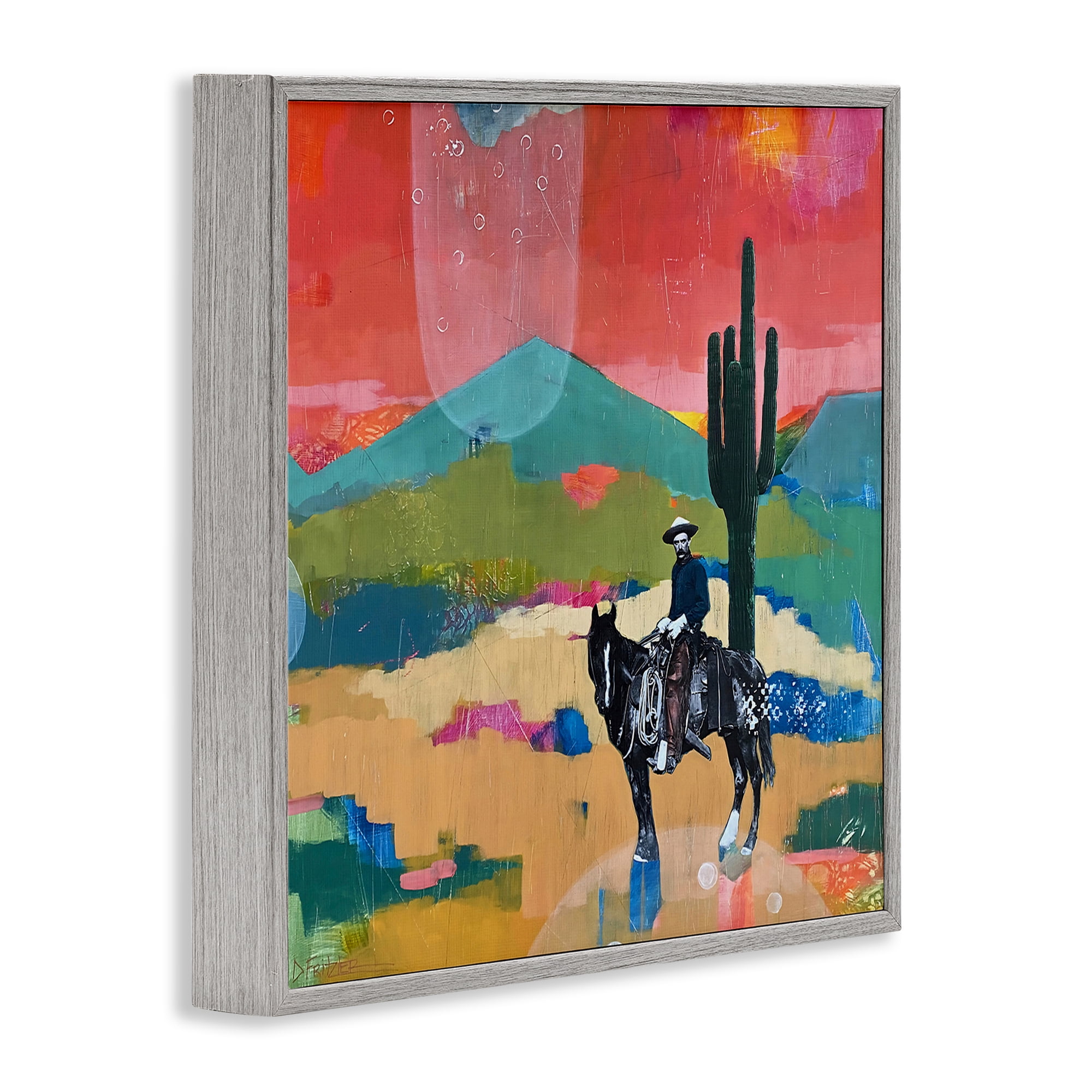 Stupell Industries I Used To Be A Cowboy Gray Framed Giclee Art, design by Dianna Fritzler