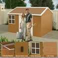 thumbnail image 5 of Montary 8x10FT Metal Garden Shed - Secure Lockable Door, Windows, Ventilated Outdoor Storage for Backyard, Patio, Lawn & Yard Tools, 5 of 9