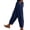A1 Navy, variant on SAHFX Cropped Linen Pants for Women Balloon Pants Harem Slacks Solid Color Straight Leg Pants Palazzo Pants Resort Womens Slacks Elastic Waist Trousers with Pockets Boho Travel Pant Muslin Pants
