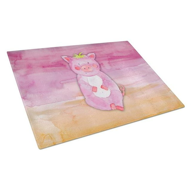 Carolines Treasures BB7416LCB Pig Watercolor Glass Cutting Board - Large