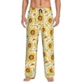thumbnail image 1 of Balery Watercolor With Sunflowers Pantalones de pijama para hombre, pijama ultraligero, pantalón de descanso-3X-Large, 1 of 6