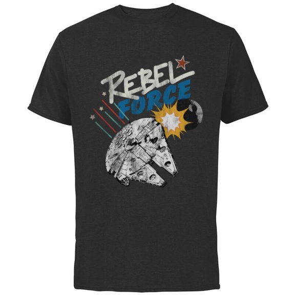 Star Wars Rebel Force Stars and Stripes July 4th - Short Sleeve Cotton T-Shirt for Adults - Customized-Black