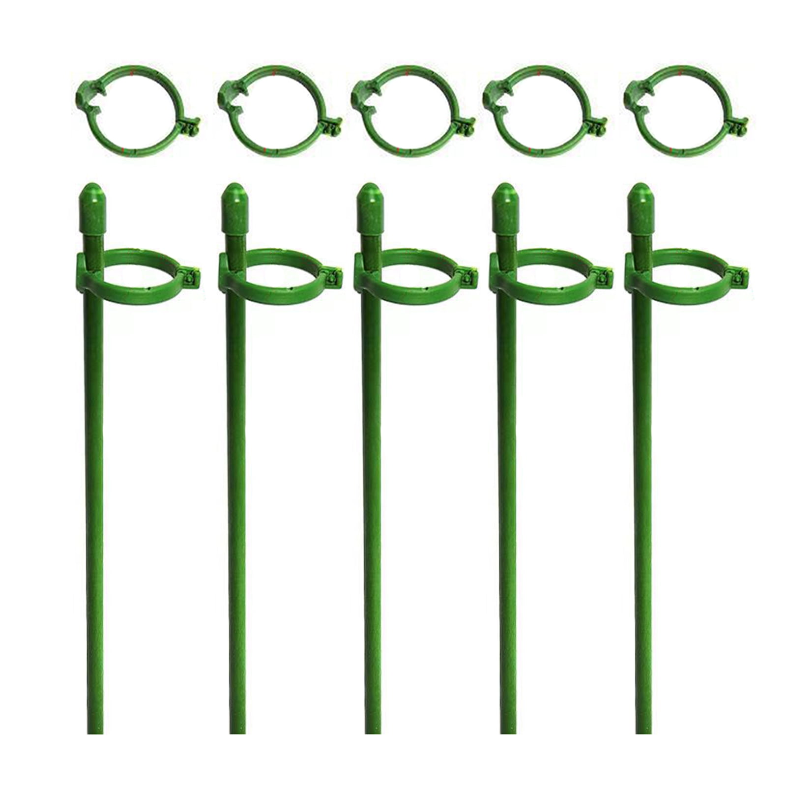 SPRING PARK 5Pcs Plant Support Stakes, Garden Single Stem Flower Plant