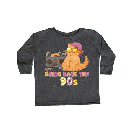 

Inktastic Bring Back The 90s Cool Orange Cat Gift Toddler Boy or Toddler Girl Long Sleeve T-Shirt