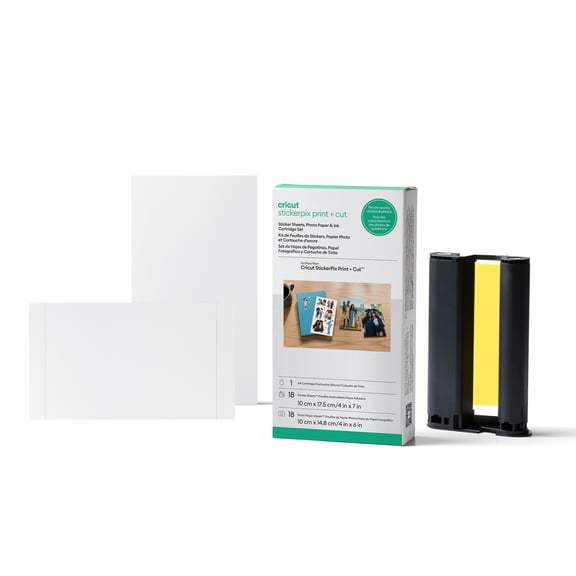 Cricut StickerPix Print Cut™ Sticker Sheets, Photo Paper & Ink Cartridge Set