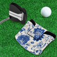 thumbnail image 5 of Haosy Ornate Chinoiserie Flower Golf Mallet Putter Cover Strong Magnetic Leather Golf Club Headcover Closure, 5 of 7