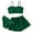 Army Green, variant on Quaouag 3 Piece Tween Girls Swimsuit Ruffle Sleeveless Athletic Tankini Sport Swimwear with Swimming Skirt