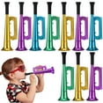 thumbnail image 1 of MOVTOTOP 10 Pcs Colorful Plastic Trumpets for Party Cheer Sturdy Lightweight Safe to Use Assorted Colors, 1 of 7