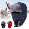 thumbnail image 3 of Unisex Cap Plush Lining Ear Protection Autumn Winter Thicken Warm Couple Hat for Skiing, 3 of 10