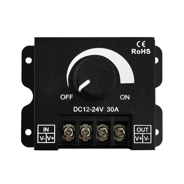 Controlador 12-24V 30A Dimmer LED Dimmer Dimming PWM Dimmer Manual Manual de Brillo Ajustador Función de Memoria del Controlador para Tiras de Luces LED DE UN COLOR 5050 3528