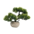 thumbnail image 2 of bonsái artificial, bonsái falso coleccionable, plantas artificiales, bonsái verde para interior, estantería de escritorio para oficina Verde oscuro, 2 of 8