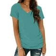 thumbnail image 7 of Womens Athletic Basic Tops, Short Sleeve Shirts for Women Summer Outdoor Casual Loose Fit Solid Color Workout V Neck T-Shirts, 7 of 7