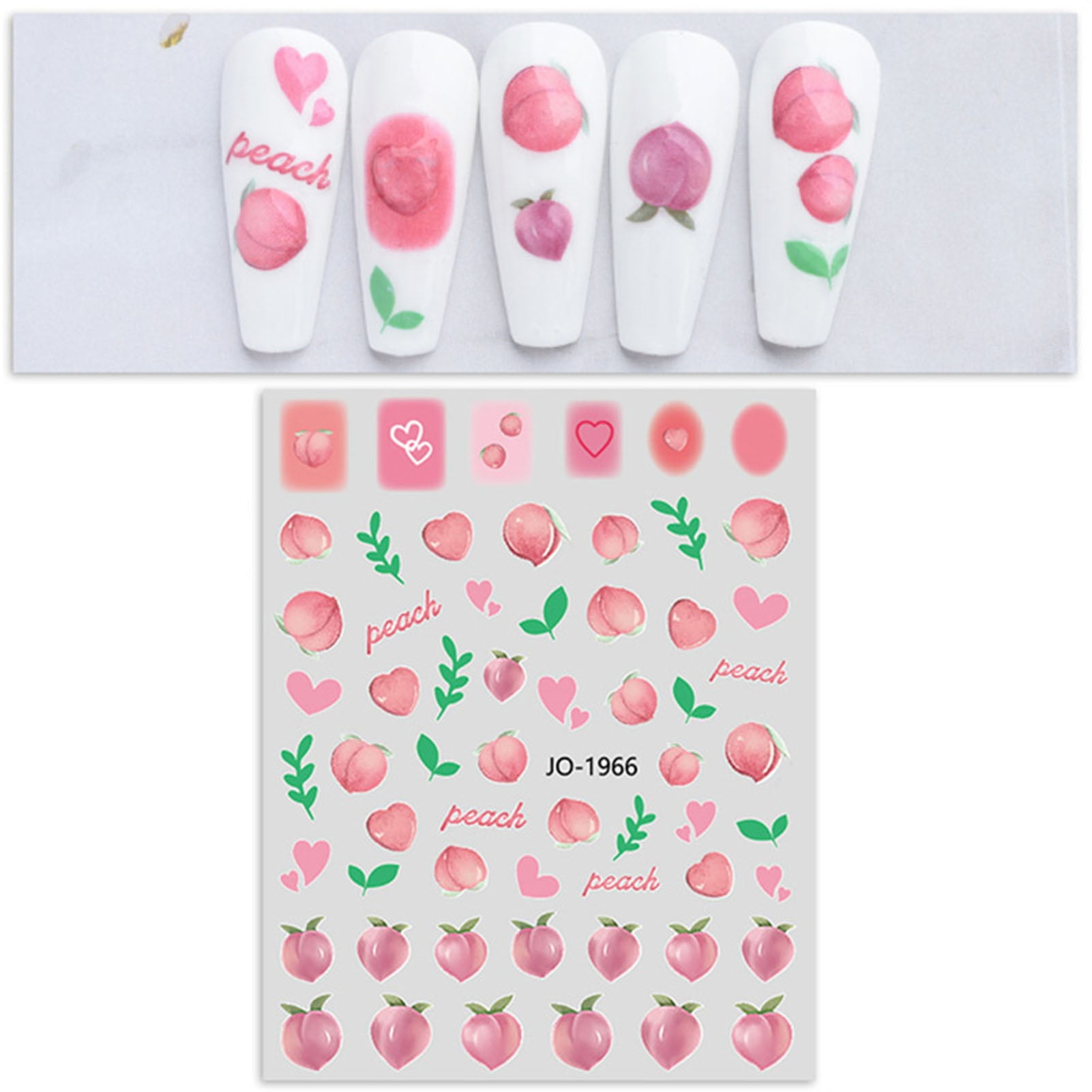 Ayyufe Nail Sticker Easy to Apply Exquisite Pattern Delicate Fruit