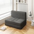 thumbnail image 5 of Lofka Folding Sofa Bed, Modern Convertible Sleeper Chair Floor Couch for Home, Dark Gray, 5 of 9