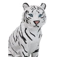 thumbnail image 5 of Rainforest Jungle Apex Predator White Bengal Tiger Sitting On Rock Figurine, 5 of 8