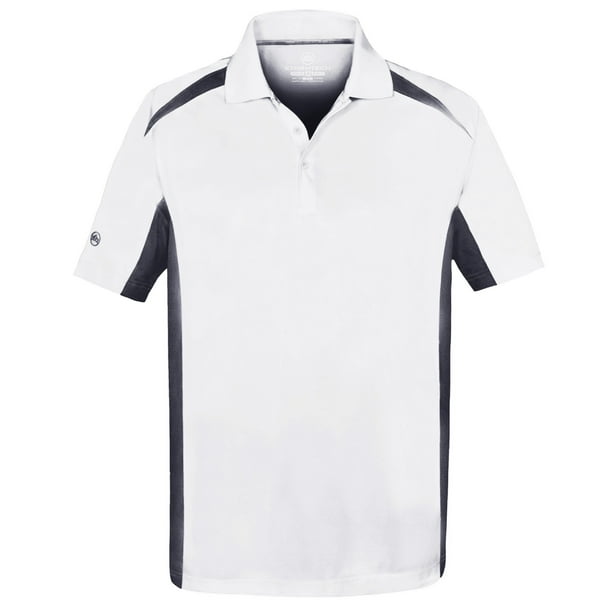 Stormtech - Polo de manga corta trasnpirable para hombre/caballero Modelo Two Tone (Blanco/Azul marino)