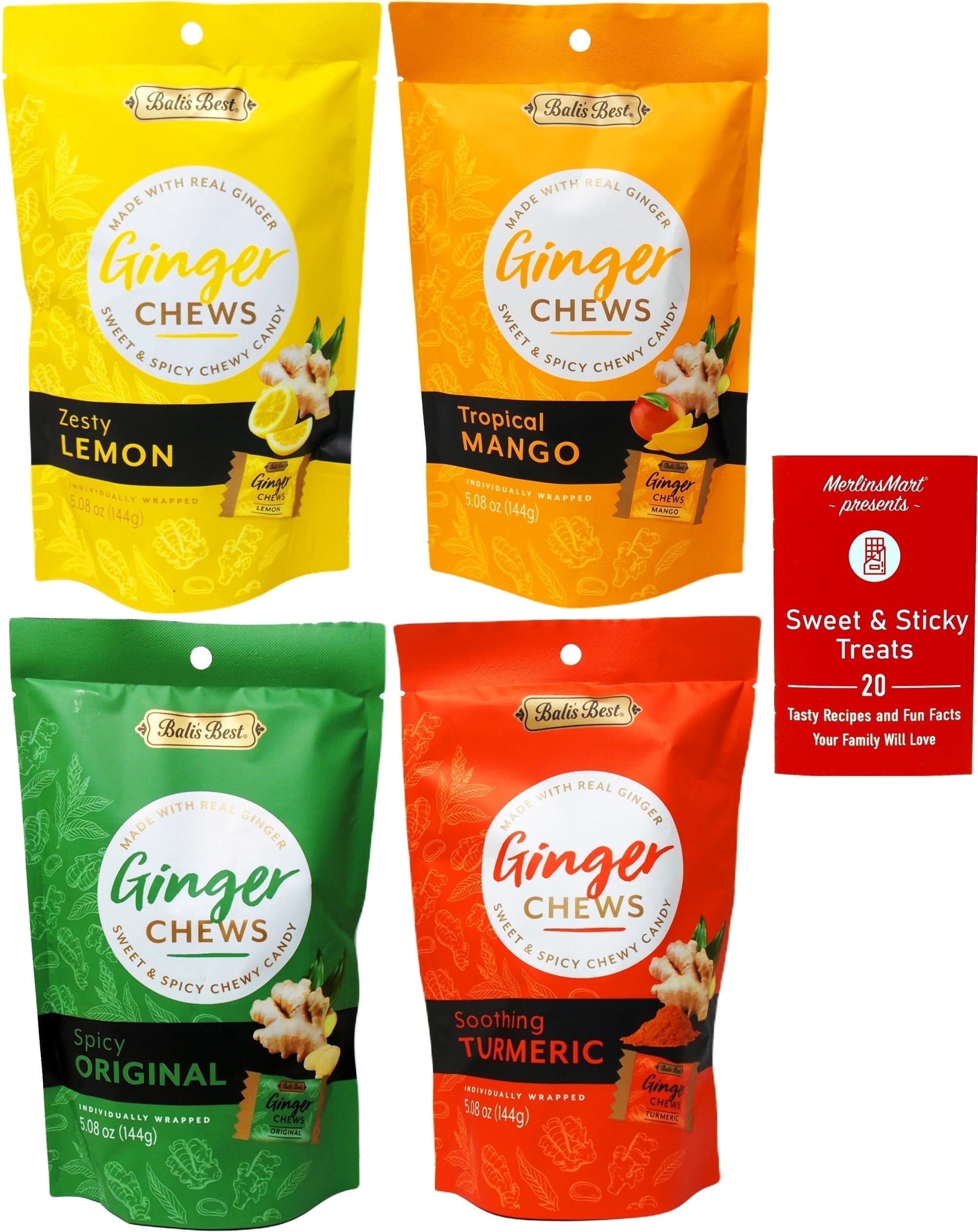 Original Gem Gem Chewable Ginger Candy Lemon Flavor - 5.0oz